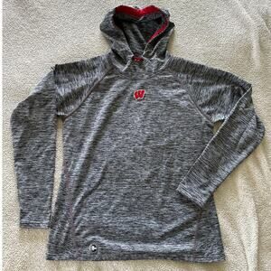 UNIVERSITY WISCONSIN BADGERS Hoodie Womens Small Pullover Athletic Football
